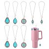 Tibetan Style Alloy with Synthetic Turquoise Wine Glass Charms AJEW-AB00023-1
