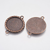 Zinc Alloy Cabochon Connector Settings X-PALLOY-A15774-R-FF-2