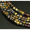 Electroplate Glass Beads Strands EGLA-D018-4x4mm-17-3