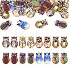 32PCS 8Colors Printed Alloy Pendants ENAM-TA0001-86-11