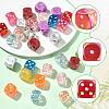 30Pcs 3 Styles UV Plating Transparent Acrylic Beads OACR-FS0002-60-3