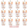 Cat Shape Flocky Opaque Resin Pendants RESI-YWC0002-04D-1