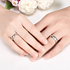 Valentine's Day Gifts Titanium Steel Cubic Zirconia Couple Rings For Women RJEW-BB16490-7P-7