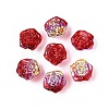 Electroplate Transparent Glass Beads Strands X-EGLA-N056-02A-06-1