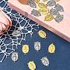 20Pcs 2 Colors Holy Oval Carved Virgin Mary Tibetan Style Alloy Chandelier Component Links TIBE-FS0001-15-8