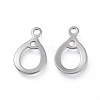 Non-Tarnish 201 Stainless Steel 2-Loop Link Pendants X-STAS-L232-085P-2