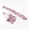 Preppy Style Women's Adjustable Polyester Bowknot Bow Tie and Zipper Neckties Set AJEW-WH0113-29B-1