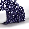 Electroplate Opaque Glass Beads Strands EGLA-A035-P4mm-A09-1