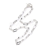 Non-Tarnish Unisex 304 Stainless Steel Paperclip Chain Necklaces NJEW-H215-02P-1