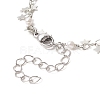 Brass Star Charms Chain Bracelet Making AJEW-JB01151-03-3