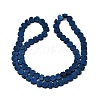 Electroplated Natural Lava Rock Beads Strands G-K388-04A-06-1