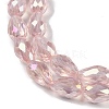 Transparent Electroplate Glass Beads Strands LS-EGLA-N013-T8mm-B18-3