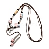 Ethnic Style Alloy & Porcelain Ceramic Beads Butterfly Pendant Tassel Y Necklaces LS-NJEW-D308-01C-2