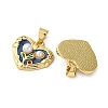 Flower Brass Enamel Pendants LS-KK-D390-17G-05-2