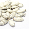 Horse Eye Natural Howlite Pendants G-Q363-18-1