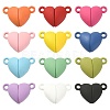 12 Sets 12 Colors Spray Painted Alloy Magnetic Clasps PALLOY-CJ0002-31-1