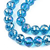 Electroplate Transparent Glass Beads Strands LS-EGLA-N002-46-H06-3