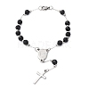 304 Stainless Steel Link Chain Bracelets BJEW-A032-07P-01-2