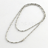 Tarnish Resistant 304 Stainless Steel Ball Chain Necklace Making NJEW-R225-04-1