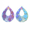 Ion Plating(IP) 304 Stainless Steel Filigree Pendants X-STAS-T057-15-2