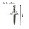 304 Stainless Steel Threadless Labret Stud WG1F35F-01-1