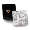 Flower Print Cardboard Paper Jewelry Storage Boxes LS-CON-P022-01C-3