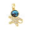 Brass Micro Pave Cubic Zirconia Pendants KK-S507-10G-1