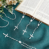 60Pcs Plastic Rosary Bead Necklaces NJEW-GO0001-10-3