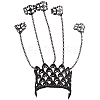 2Pcs Halloween Gothic Finger Ring Bracelets for Women BJEW-CN0001-15-6