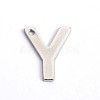 Tarnish Resistant 304 Stainless Steel Letter Charms X-STAS-O072-Y-1