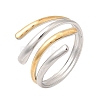 304 Stainless Steel Cuff Open Rings for Women SA-CBA82C8-08GP-4