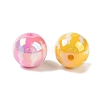 10Pcs UV Plating Colours Acrylic Beads OACR-S146-01O-3