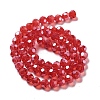 Electroplate Transparent Glass Beads Strands EGLA-A035-T8mm-A01-2