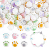 84Pcs 6 Colors Opaque Acrylic Beads OACR-GA0001-08-1