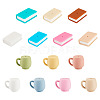 14Pcs 14 Styles Book Shape Silicone Beads SIL-TA0002-71-2