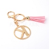 Alloy Rhinestone Keychain KEYC-WH0018-35K-2