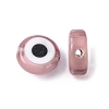 Handmade Evil Eye Lampwork Flat Round Bead Strands LAMP-L058-8mm-03-2