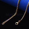 Men's PVD Vacuum Plating 304 Stainless Steel Cuban Link Chain Necklace NJEW-S420-002G-4