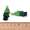 Polycotton(Polyester Cotton) Tassel Pendant Decorations X-FIND-T018-03-3