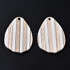 Stripe Resin & Wood Pendants RESI-N025-015A-B01-2