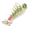 3Pcs Glass & Alloy Pendants PALLOY-JF02990-5