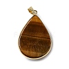 Natural Tiger Eye Pendants G-R486-03G-C-3