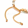 Teardrop Natural Green Aventurine Braided Bead Bracelet BJEW-JB08116-03-5