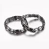 Valentine Day Gifts for Husband Stretchy Magnetic Synthetic Hematite Bracelet X-IMB005-1