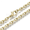 Brass Cable Chains Necklace Making MAK-N034-004A-MG-1