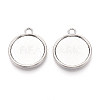 Tibetan Style Alloy Pendants Cabochon Settings PALLOY-N178-12AS-E-1