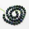 Natural Chrysocolla and Lapis Lazuli Beads Strands G-P281-03-6mm-2
