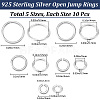 50Pcs 5 Styles 925 Sterling Silver Open Jump Rings STER-BBC0006-19-2