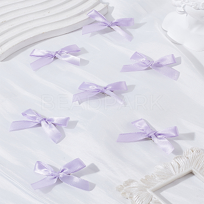 10Pcs Bowknot Polyester Alligator Hair Clips AJEW-LP0008-08E-1