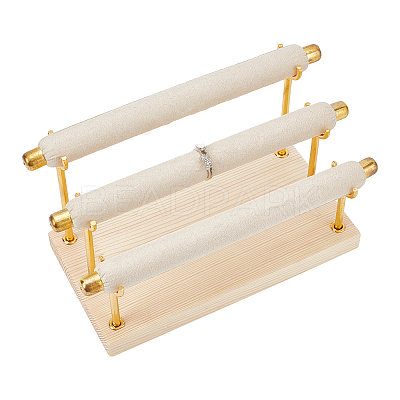 3-Tier Velvet Bar Ring Display Stands RDIS-WH0016-07C-01-1